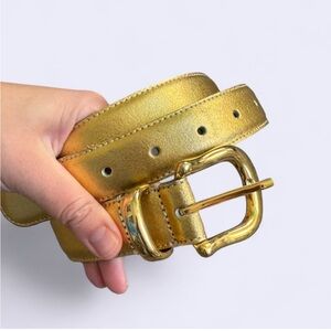 Capezio Genuine Leather Metallic Gold Belt Women’s XL Argentina